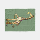 Glänzende Giraffe Fleecedecke (Vorderseite (Horizontal))