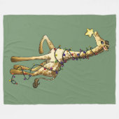 Glänzende Giraffe Fleecedecke (Vorderseite (Horizontal))