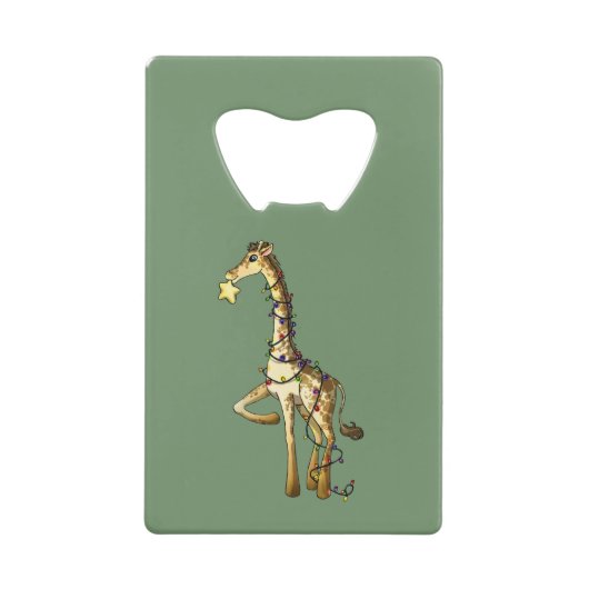 Glänzende Giraffe Geldbeutel Flaschenöffner (Vorderseite)
