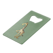 Glänzende Giraffe Geldbeutel Flaschenöffner (Vorderseite Schrägansicht)
