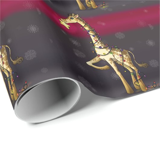 Glänzende Giraffe Geschenkpapier (Rolleneckpunkt)