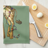 Glänzende Giraffe Geschirrtuch (Viertel Falte)