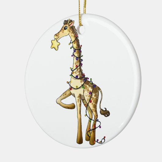 Glänzende Giraffe Keramikornament (Links)