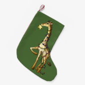 Glänzende Giraffe Kleiner Weihnachtsstrumpf (Vorderansicht (hängend))