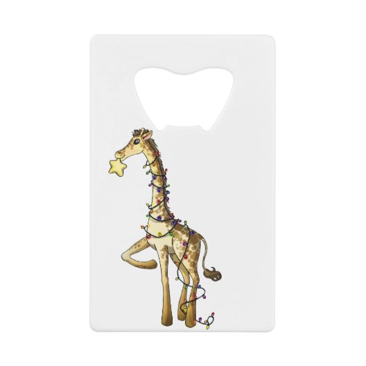 Glänzende Giraffe Kreditkartenflaschenöffner (Vorderseite)