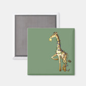 Glänzende Giraffe Magnet (Vorderseite/Rückseite)