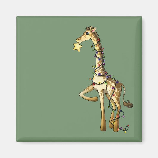 Glänzende Giraffe Magnet (Vorne)