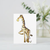 Glänzende Giraffe Postkarte (Stehend Vorderseite)