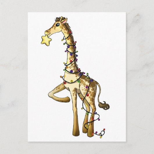 Glänzende Giraffe Postkarte (Vorderseite)