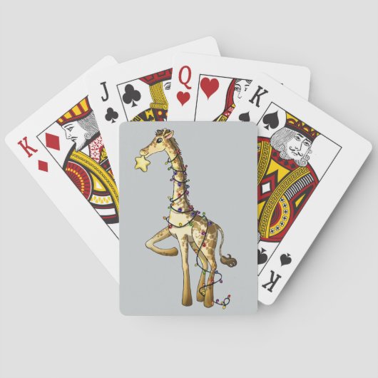 Glänzende Giraffe Spielkarten (Rückseite)