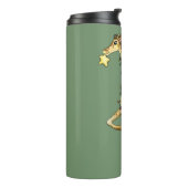 Glänzende Giraffe Thermosbecher (Nach links gedreht)