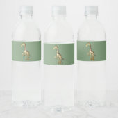 Glänzende Giraffe Wasserflaschenetikett (Flaschen)