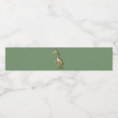 Glänzende Giraffe Wasserflaschenetikett (Einzelnes Label)