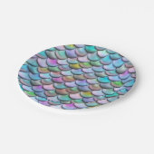 Glänzende glatte pearlescent bunte pappteller (Schrägansicht)