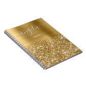 Glänzende Gold Glam Notizen Notizblock (Rechte Seite)