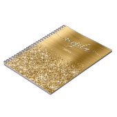 Glänzende Gold Glam Notizen Notizblock (Linke Seite)
