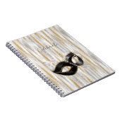 Glänzende Gold Silber Feiermaske Notizblock (Rechte Seite)