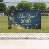 Glänzende Gold- und Blaue Festive Neujahrsfeier Banner (Insitu)