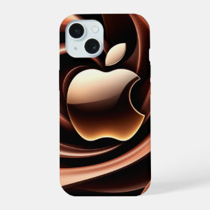 Glänzende Goldapfel Flüssig Metallic Bänder iPhone 15 Hülle
