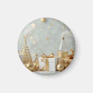 glänzende goldene Geschenke Magnet