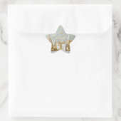 glänzende goldene Geschenke Stern-Aufkleber (Tasche)