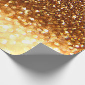 Glänzende goldene Lichter Geschenkpapier (Ecke)