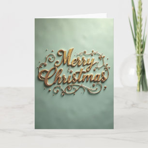 Glänzende goldene Weihnachtskarte Karte