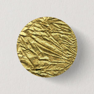 Glänzende Goldfolie Button