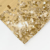 Glänzende Goldfolie Fancy Monogramm Fleecedecke (Ecke)