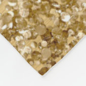 Glänzende Goldfolie Fancy Monogramm Fleecedecke (Ecke)