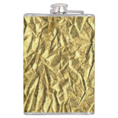 Glänzende Goldfolie Flachmann (Rückseite)