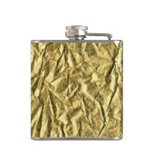 Glänzende Goldfolie Flachmann (Rückseite)