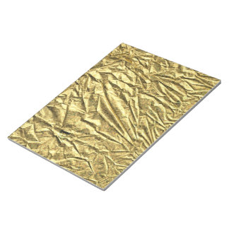 Glänzende Goldfolie Notizblock