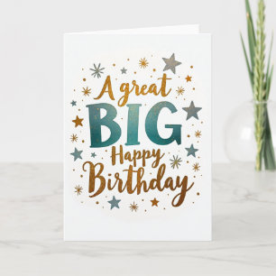 Glänzende große Geburtstagskarte Karte