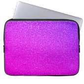 glänzende, heiße Pink-Lila-Glitter Ombre Girly Cut Laptopschutzhülle (Vorderseite)