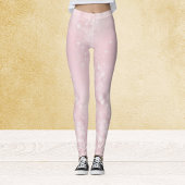 glänzende hellrosa Leggings