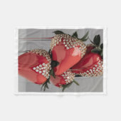 Glänzende Juwel-Erdbeeren-Decke Fleecedecke (Vorderseite (Horizontal))