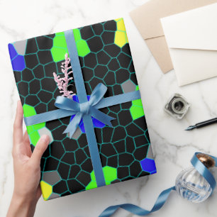 glänzende Karo aus festem Glas, Geschenkpapier