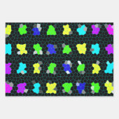 glänzende Karo aus festem Glas, Geschenkpapier Set (Vorderseite)