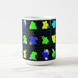 glänzende Karo aus festem Glas, Kaffeetasse
