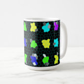 glänzende Karo aus festem Glas, Kaffeetasse (VorderseiteRechts)