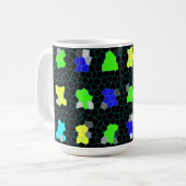 glänzende Karo aus festem Glas, Kaffeetasse (Vorderseite Links)