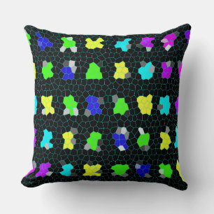 glänzende Karo aus festem Glas, Kissen