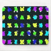 glänzende Karo aus festem Glas, Mousepad (Vorne)