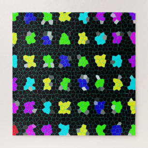 glänzende Karo aus festem Glas, Puzzle