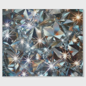 Glänzende klare Diamanten Geschenkpapier (Flach)