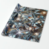 Glänzende klare Diamanten Geschenkpapier (Ungerollt)