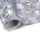 Glänzende klare Diamanten Geschenkpapier (Rolleneckpunkt)