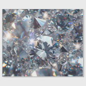 Glänzende klare Diamanten Geschenkpapier (Flach)