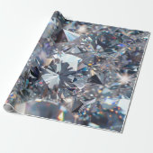 Glänzende klare Diamanten Geschenkpapier (Ungerollt)
